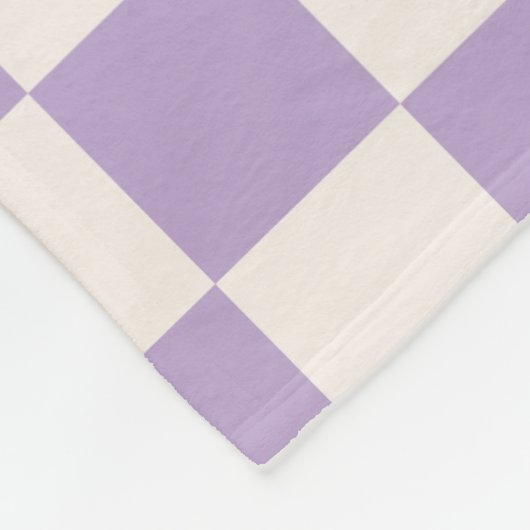 Lila Karo, Prüfplatine-Muster, geprüft Fleecedecke (Ecke)