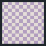 Lila Karo, Prüfplatine-Muster, geprüft Künstlicher Leinwanddruck<br><div class="desc">Prüfmuster - lila und cremeweiße Schachbretter.</div>