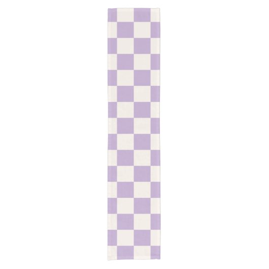 Lila Karo, Prüfplatine-Muster, geprüft Kurzer Tischläufer (Vorderseite)