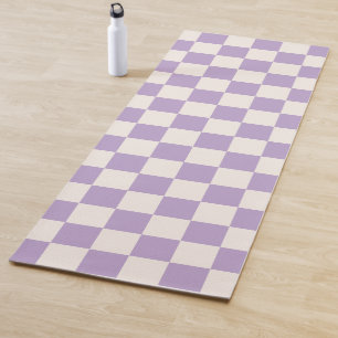 Lila Karo, Prüfplatine-Muster, geprüft Yogamatte