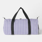 Lila Karomuster Klein Duffle Bag (Vorderseite)