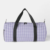 Lila Karomuster Klein Duffle Bag (Rückseite)