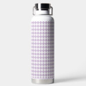 Lila Karomuster Wasserflasche Trinkflasche (Rückseite)