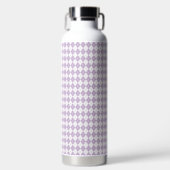 Lila Karomuster Wasserflasche Trinkflasche (Vorderseite)