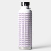 Lila Karomuster Wasserflasche Trinkflasche (links)