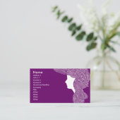 Lila Karte Damen-Geschäft (Stehend Vorderseite)