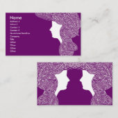 Lila Karte Damen-Geschäft (Vorne/Hinten)