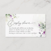 Lila Karte für die Darstellung der Dusche im Grüne (Vorderseite)