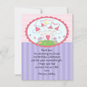 Lila Karte Prinzessin-Castle Thank You Flat (Vorderseite)