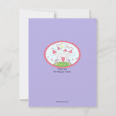 Lila Karte Prinzessin-Castle Thank You Flat (Rückseite)