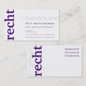 Lila Karten (Vorne/Hinten)