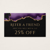 lila Kartenüberweisungskarte (Vorderseite)