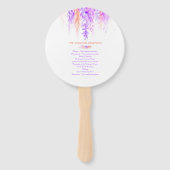 Lila Kaskade-Programm-Fans für die Hochzeit von Or Fächer (Rückseite)