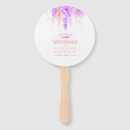 Lila Kaskade-Programm-Fans für die Hochzeit von Or Fächer