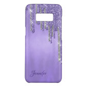 Lila Kasten Glitzer-Tropfen-Samsung S8 Case-Mate Samsung Galaxy Hülle (Rückseite)