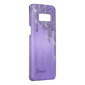 Lila Kasten Glitzer-Tropfen-Samsung S8 Case-Mate Samsung Galaxy Hülle (Hinten/Rechts)