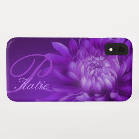 Lila Kasten iphone individueller Name der Case-Mate iPhone Hülle (Rückseite (Horizontal))