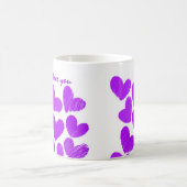 Lila Kätzchen "Ich Liebe dich" Kaffeetasse (Mittel)