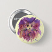 LILA KÄTZCHEN, KATZENPORTRAIT BUTTON (Vorne & Hinten)