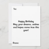 Lila Kätzchen mit Hexenhüten und Sternen Karte (Rückseite)