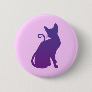 Lila Katze Button