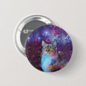 Lila Katze im All Button (Vorne & Hinten)