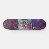 Lila Katze im All Skateboard (Horizontal)