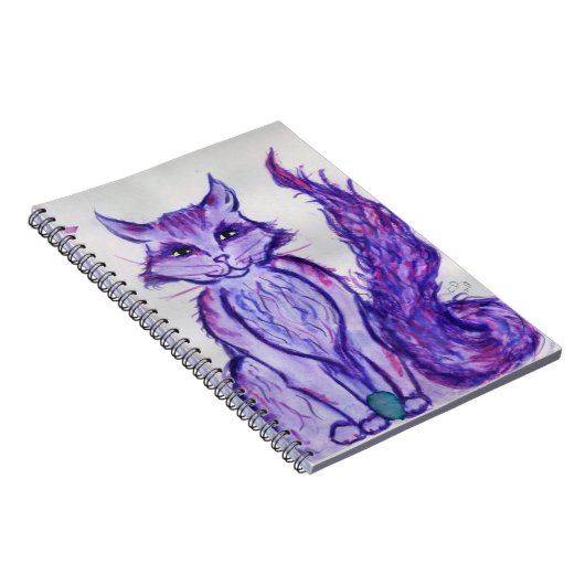 lila Katze Notizblock (Rechte Seite)