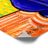 Lila Katze Poster (Ecke)