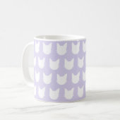 Lila Katze Punkte Muster Kaffeetasse (Vorderseite Links)