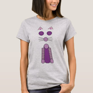 Lila Katze T-Shirt