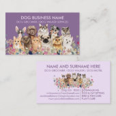 Lila Katze Visitenkarte (Vorne/Hinten)