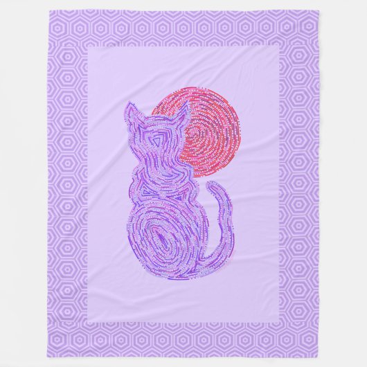 Lila Katze Z und das Fleecedecke (Vorderseite)