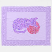 Lila Katze Z und das Fleecedecke (Vorderseite (Horizontal))