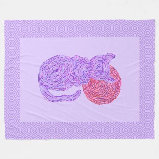 Lila Katze Z und das Fleecedecke (Vorderseite (Horizontal))