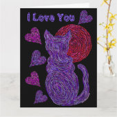 Lila Katze Z und der Karte