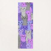 Lila Katzen Design Yoga Mat Yogamatte (Vorderseite)