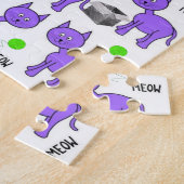 Lila Katzen Meow Jigsaw Puzzle (Seite)