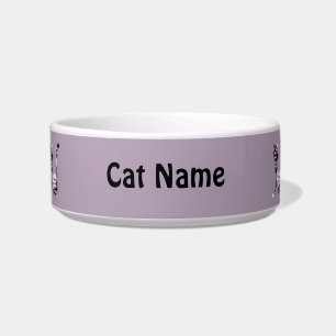 Lila Katzen Napf