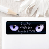 Lila Katzenaugen Halloween Spooky Black (Insitu)