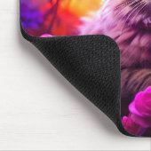 Lila Katzenmauspad – Perfektes Geschenk für Katzen Mousepad (Ecke)