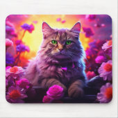 Lila Katzenmauspad – Perfektes Geschenk für Katzen Mousepad (Vorne)