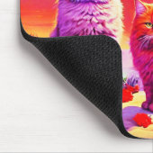 Lila Katzenmauspad – Perfektes Geschenk für Katzen Mousepad (Ecke)