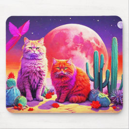 Lila Katzenmauspad – Perfektes Geschenk für Katzen Mousepad