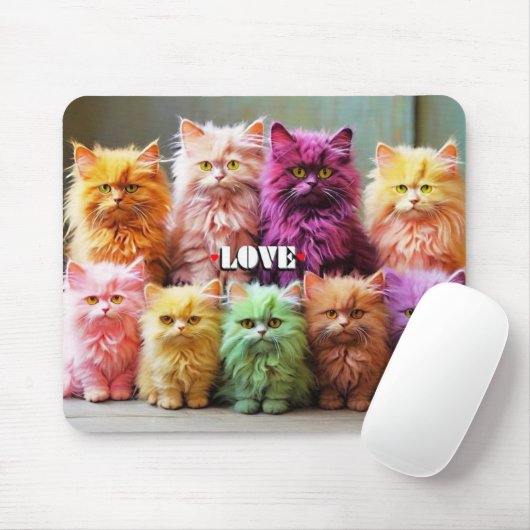 Lila Katzenmauspad – Perfektes Geschenk für Katzen Mousepad (Mit Mouse)