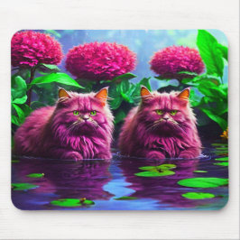 Lila Katzenmauspad – Perfektes Geschenk für Katzen Mousepad