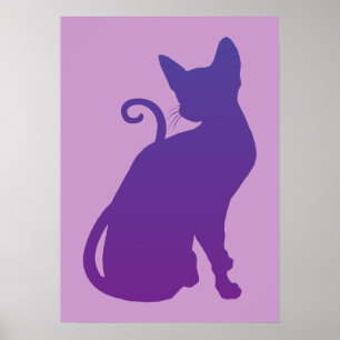 Lila Katzenposter Poster