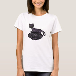 Lila Katzenzuführung T-Shirt