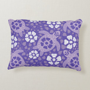 Lila Kauai-Schildkröten Dekokissen