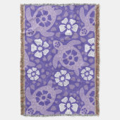 Lila Kauai Turtles Decke (Vorderseite Vertikal)